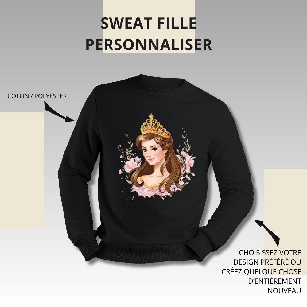 Sweat fille à personnaliser
