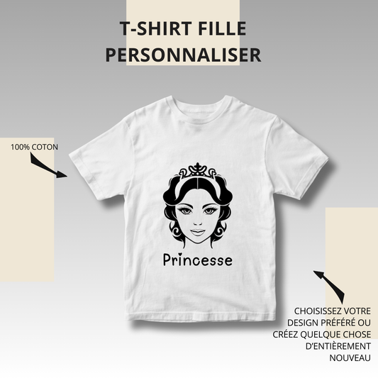 T-shirt Fille à personnaliser